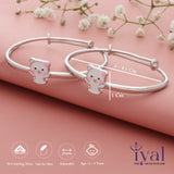 Lovely Cartoon 925 Silver Kid Bangle(0 - 5Yr)