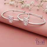Lovely Cartoon 925 Silver Kid Bangle(0 - 5Yr)