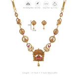 Kamala Aradhana Traditional 925 Silver Necklace Set