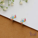 Colourful Unicorn 925 Silver Hoop Earring for Kids(3+Years)