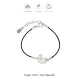 Dreamy Swan Thread 925 Silver Anklet for Kids(0 - 2Years)