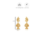 Suvarnika Gold Polish 925 Silver Traditional Jhumkas