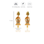 Antique Finish 925 Silver Divine Meenakshi Jhumka