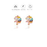 Moonlight Unicorn Cartoon 925 Silver Kid Earring (3+ Yrs)