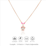 925 Silver Cute Kitty Bow Pendant for Baby Girls