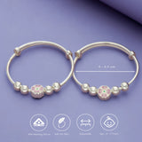 Little Flora 999 Silver Kid Bangles (0-5 Yrs)