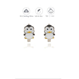 Frosty Penguin 925 Silver Kid Hoop Earring (3+ Yrs)