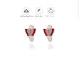Rosy Butterfly 925 Silver Kid Hoop Earring(3+ Yrs)