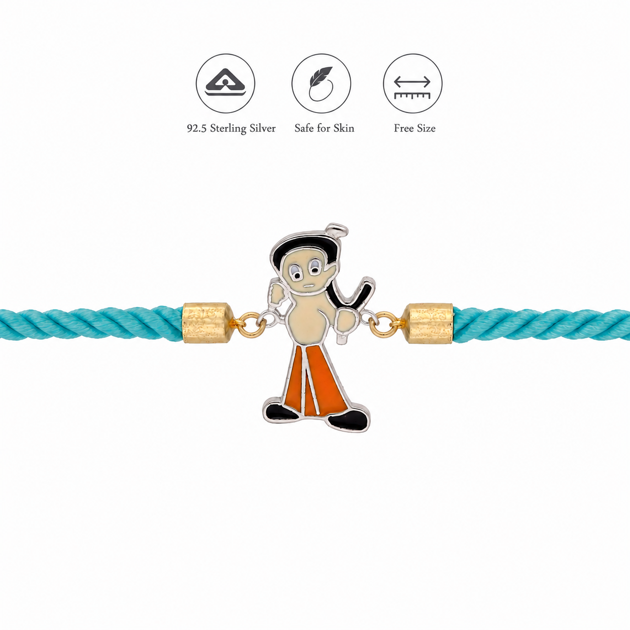 Chhota Bheem 925 Sterling Silver Children Rakhi