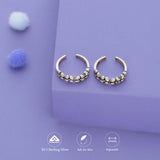 Bubble Bead Oxidized 925 Silver Toering