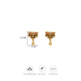 Komalika Traditional 925 Gold Polish Silver Earring