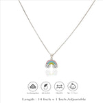 925 Silver Cloudy Rainbow Charm Kids Pendant