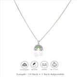 925 Silver Cloudy Rainbow Charm Kids Pendant