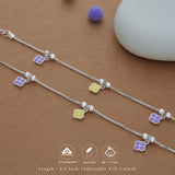 Blooming Joy Silver Anklet(3-6 yrs)