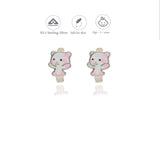 Cute Kitty 925 Silver Lock Type Kid Earring (3+ Yrs)