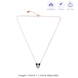 Magic Mickey Rose Gold Polish 925 Silver Kids Chain Pendant (3+ Years)