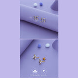 Divine Swastik Glow Gold Polish 925 Silver Stud Earring