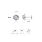 925 Sterling Silver White Cubic Zircon (CZ) Stone Kids Stud