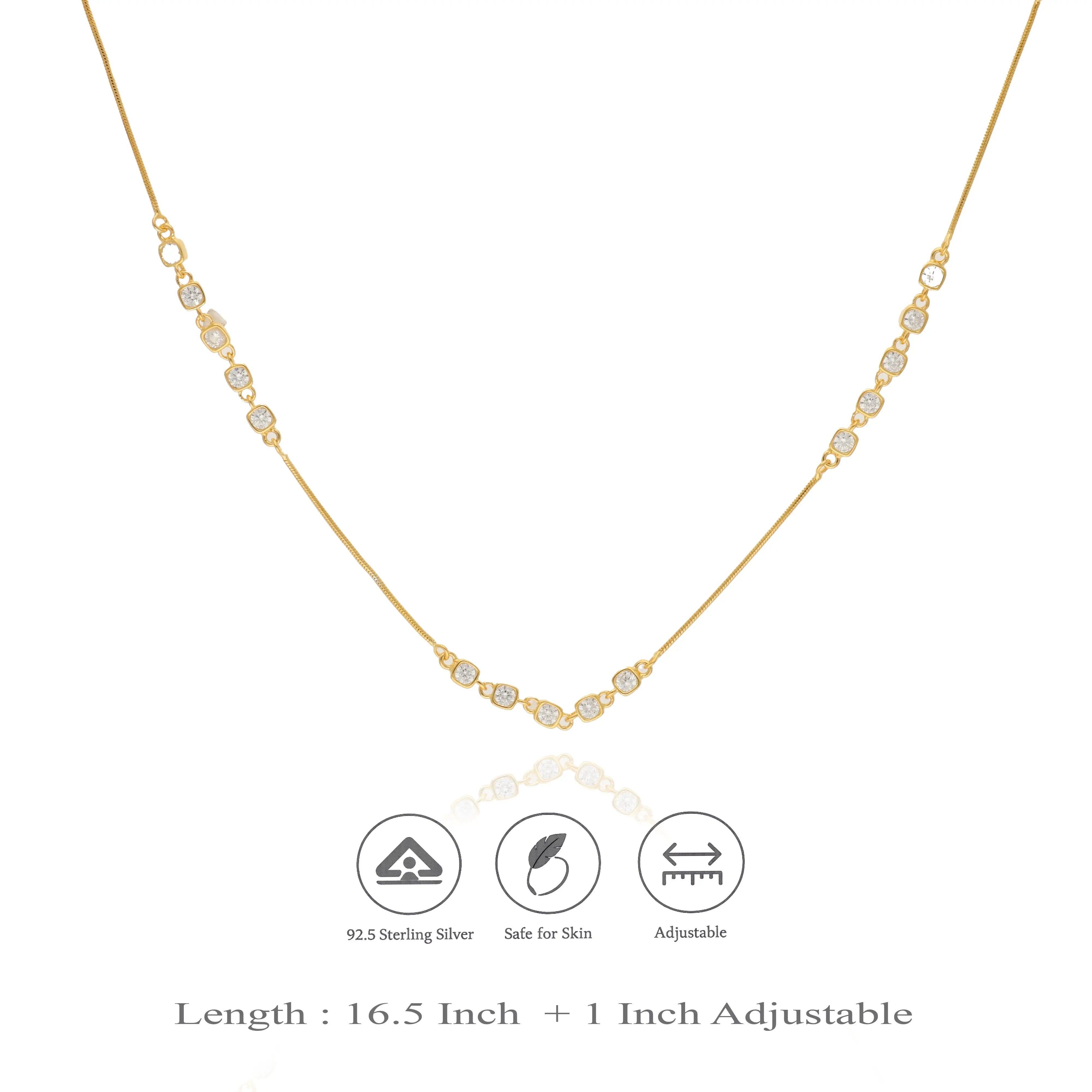 Festive Charm 925 Sterling Silver Chain Necklace