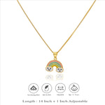925 Silver Cloudy Rainbow Charm Kids Pendant