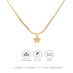 925 Sterling Silver Flower Charm Necklace