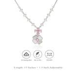 925 Silver Floral Charm Necklace