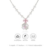 925 Silver Floral Charm Necklace