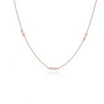 Elegant Bow Sparkle 925 Silver Chain Necklace