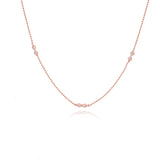 Elegant Bow Sparkle 925 Silver Chain Necklace