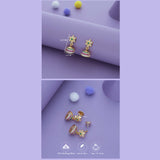 Pushpa Tara Gold Polish 925 Silver Traditional Kid Earring