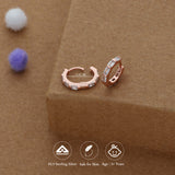 Sparkle Band 925 Silver Kid Hoop Earring(3+ Yrs)