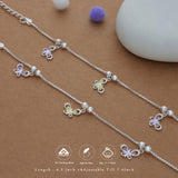 Swinging Wings Silver Anklet(3-6 Yrs)
