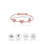 925 Sterling Silver Animal Charm Bangles for Kids (0-5 Yrs)
