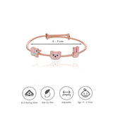 925 Sterling Silver Animal Charm Bangles for Kids (0-5 Yrs)