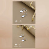 Charming Rose Gold Polish Silver Hoop Earrings