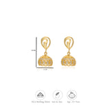 Gajra Swirl Gold Polish 925 Silver Traditional Kid Earring