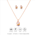 925 Silver Horse Pendant Set for Kids (3+ Yrs)