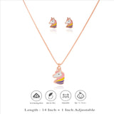 925 Silver Horse Pendant Set for Kids (3+ Yrs)