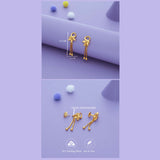 Ilakiya Leaf Knot Gold Polish 925 Silver Traditional Women Earring