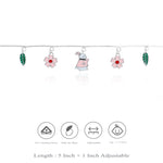 925 Silver Bloom Rabbit & Leaf Charm Kids Bracelets