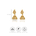 925 Silver Traditional Peacock Design Jhumka Earrings