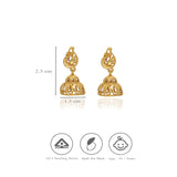 925 Silver Traditional Peacock Design Jhumka Earrings