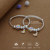 Dreamy Butterfly Charm 999 Silver Kids Bangles (0-5 Yrs)