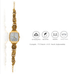 925 Silver Traditional Nakashi Work Antique Gold Finish Watch