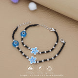 BlueCharm Evil Eye Silver Kid Nazariya for Baby Hand(0 - 6months)