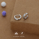 Sleek Dot 925 Silver Hoop Earring