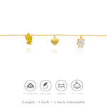 Silver 925 Cute Animal Charm Kids Bracelet (1-6 Yrs)