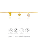 Silver 925 Cute Animal Charm Kids Bracelet (1-6 Yrs)