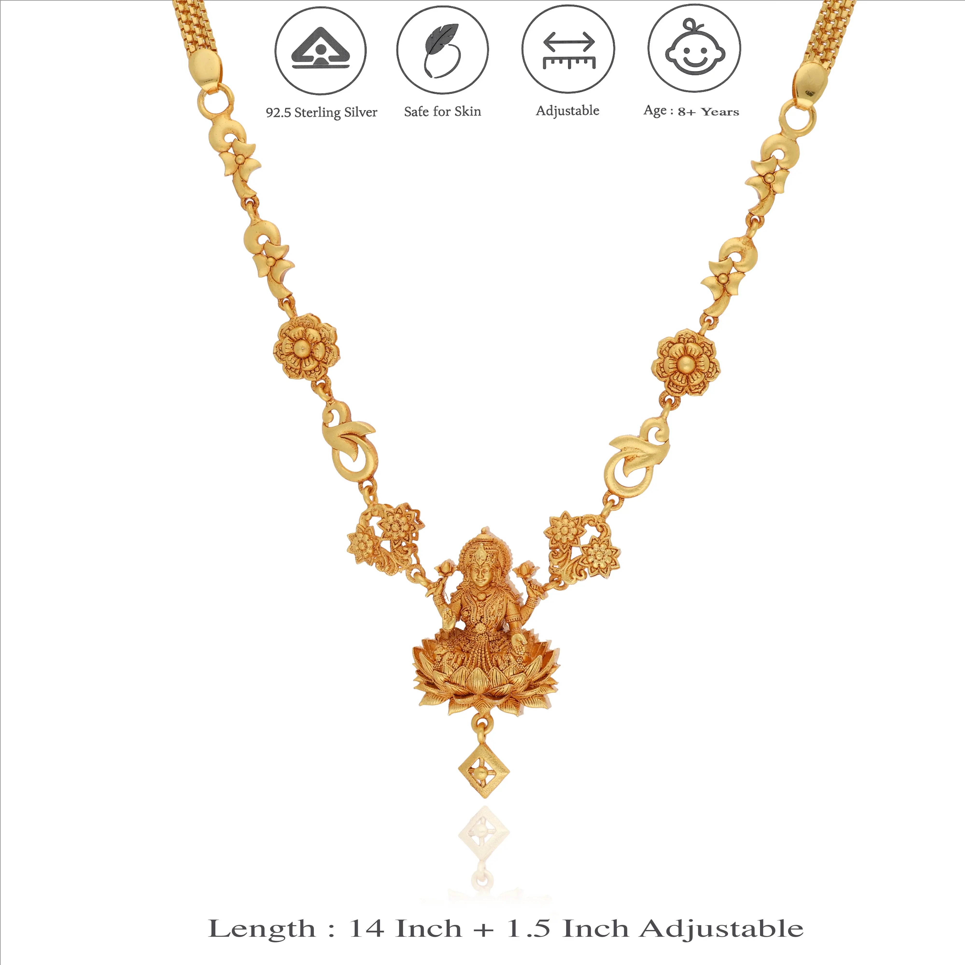 925 Silver Traditional Lakshmi Necklace