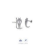 Fluidity 925 Silver J Type Earring